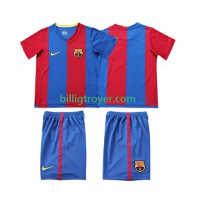 Billige Fotballdrakter FC Barcelona 2006 2007 Barn Retro Hjemmedraktsett Kortermet